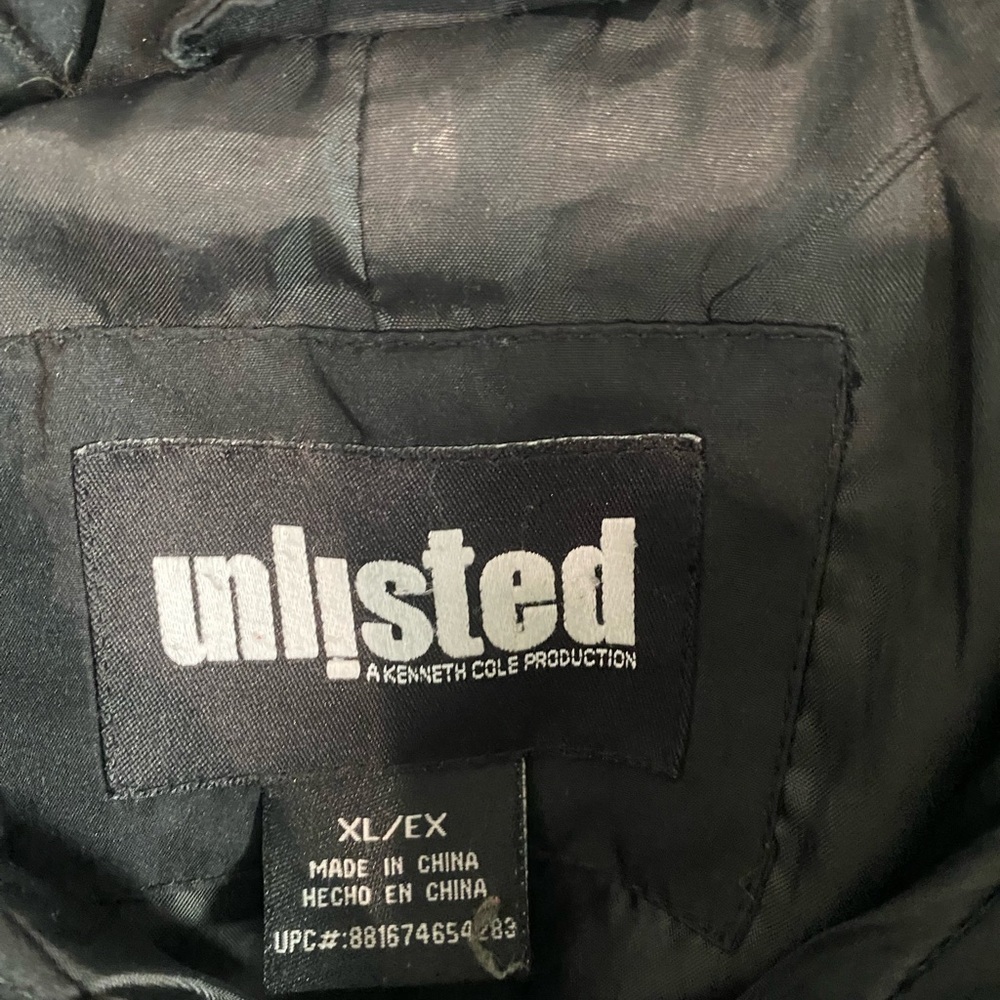 UNLISTED Kennith Cole Quilted Jacket Black Womens XL EUC - Picture 2 of 5